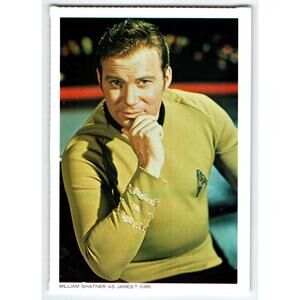 1977 Star Trek William Shatner as Captain Kirk Vintage Postcard